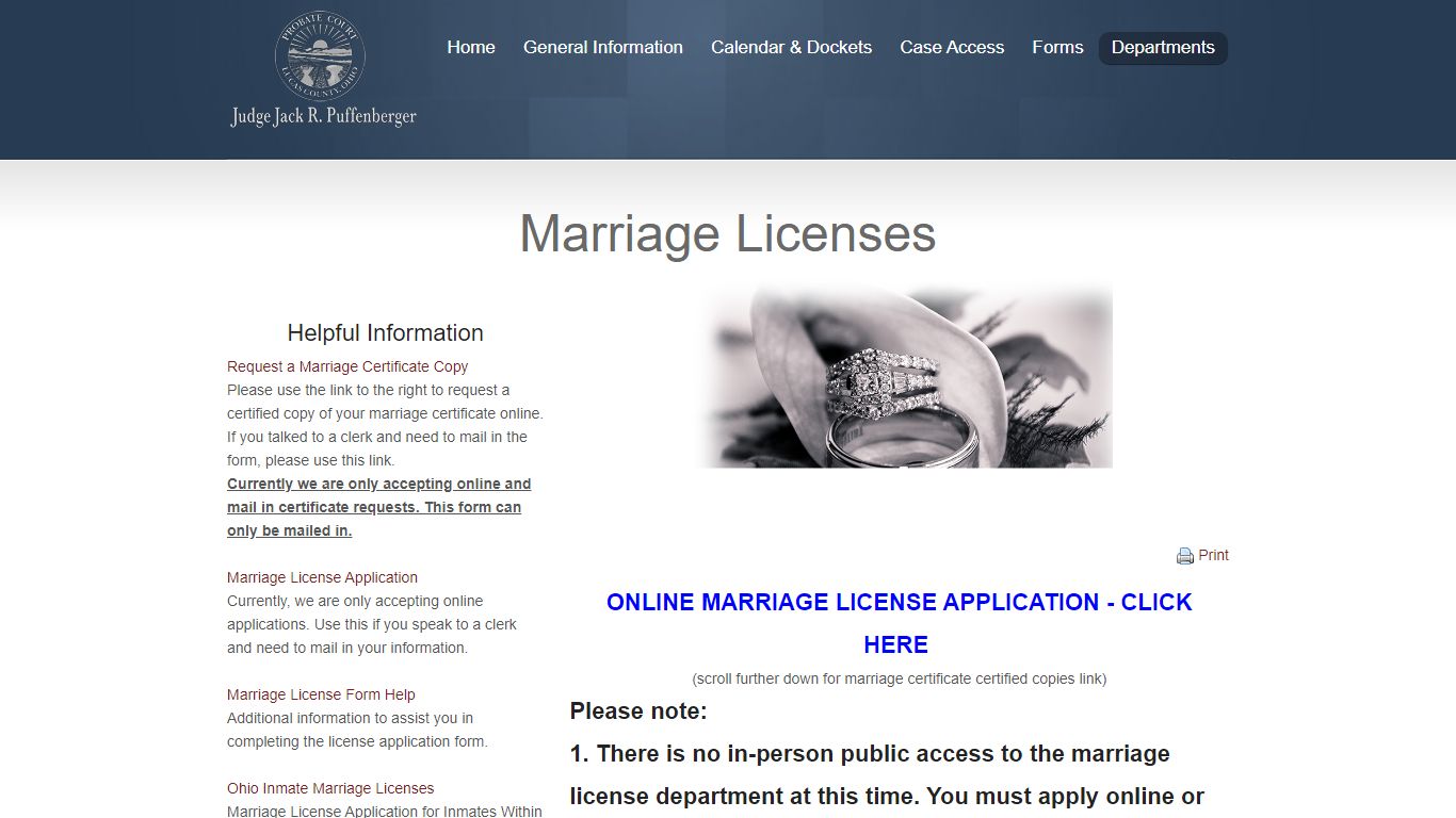 Marriage Licenses - Lucas County Probate Court